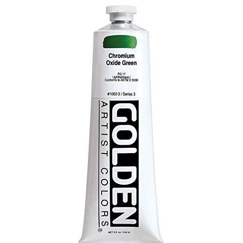 Load image into Gallery viewer, 5 Oz Heavy Body Acrylic Color Paints Color: Chromium Oxide Green
