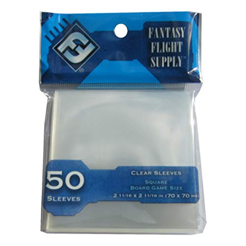 Fantasy Flight Games - 50 protèges cartes pour Jeux de Plateaux - Square (70x70mm)