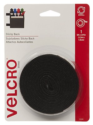 Load image into Gallery viewer, Sticky Back Fastening Tape, Black, 5-Ft. x 3/4-In.
