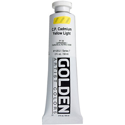 Load image into Gallery viewer, Golden Heavy Body Acrylic Paint, 2-Ounce, Cadmium Yellow Light
