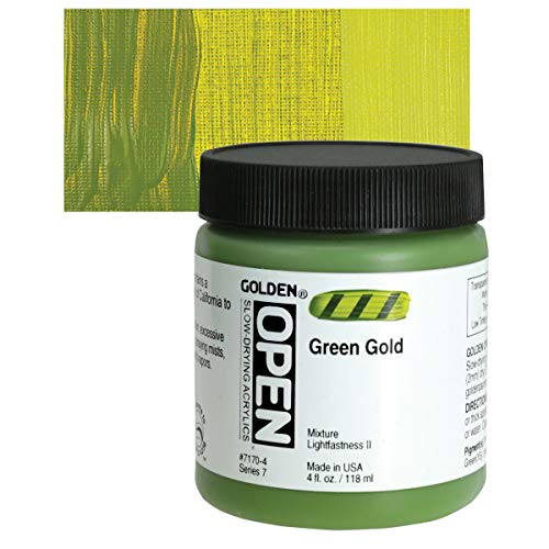 Load image into Gallery viewer, GREEN GOLD 4OZ OPEN ACRYLIC
