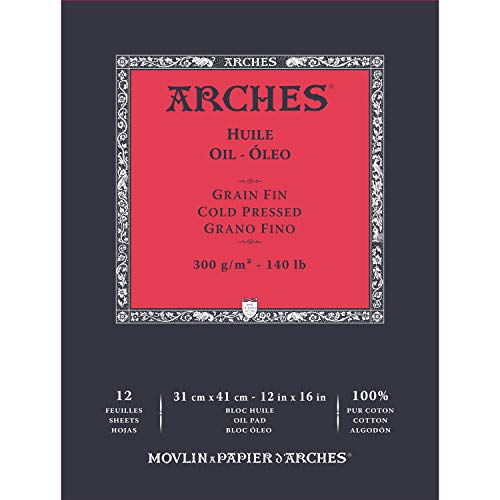 Load image into Gallery viewer, Arches Oil Paper 140 lb. 12 Sheet Tape-Bound Pad 12x16&quot;&quot;

