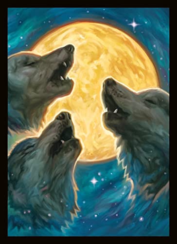 Legion Supplies LGNMAT054 Deck Protector-Double Matte 3 Wolf Moon44; Pack of 50