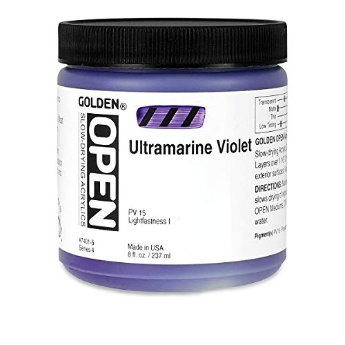 Load image into Gallery viewer, Golden Open Acrylic Colors Ultramarine Violet 8 oz. jar
