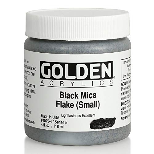 Load image into Gallery viewer, 4 Oz Heavy Body Interference Color Acrylic Paint Color: Black Mica Flake(Small)
