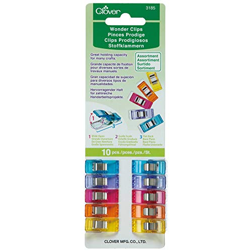 Load image into Gallery viewer, Clover Wonder Clips-Assorted Colors 10/Pkg -3185
