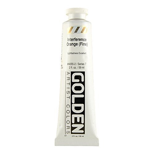 Load image into Gallery viewer, Acrylic Medium Golden Artist Colors Interference Orange (fine) 2oz tube
