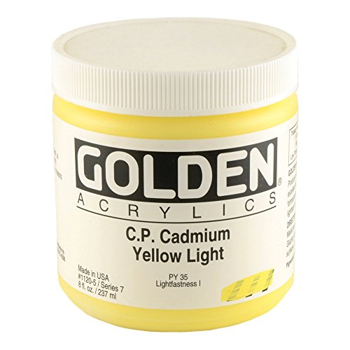 Load image into Gallery viewer, Golden Heavy Body Acrylic - C.P. Cadmium Yellow Light 8oz jar
