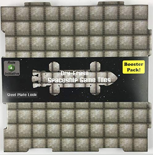 Load image into Gallery viewer, Role 4 Initiative Dry-Erase Dungeon Tiles, Steel Plate, Booster Pack of Two 10&quot; Tiles and Eight 5&quot; Tiles
