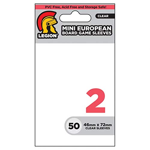 Legion Supplies LGNBGSME2 Mini European Board Game Sleeves Clear