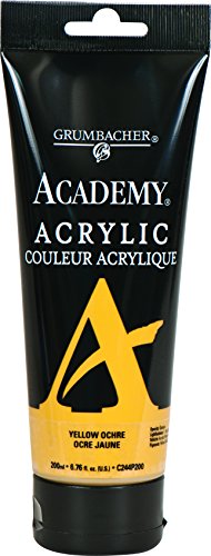 Load image into Gallery viewer, Grumbacher Academy Acrylic Paint, 200ml/6.8 oz. Plastic Tube, Yellow Ochre Light Hue (C244P200)
