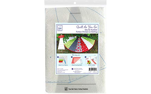 Load image into Gallery viewer, June Tailor Quilt As You Go Tree Skirt Printed batting, White
