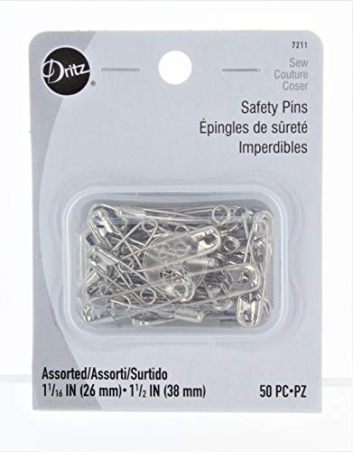 Load image into Gallery viewer, Dritz Safety Pins: Assorted Nickel, 50/Pkg.
