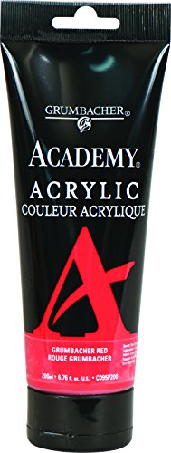 Load image into Gallery viewer, Grumbacher Academy Acrylic Paint, 200ml/6.8 oz. Plastic Tube, Grumbacher Red (C095P200)
