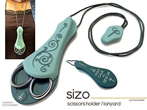 Load image into Gallery viewer, Scissor Holder &#39;Sizo&#39; by Smartneedle. Lanyard Scissor Holder, (Aqua)
