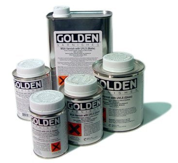 Load image into Gallery viewer, Golden MSA Satin Varnish with UVLS - 4 oz Bottle
