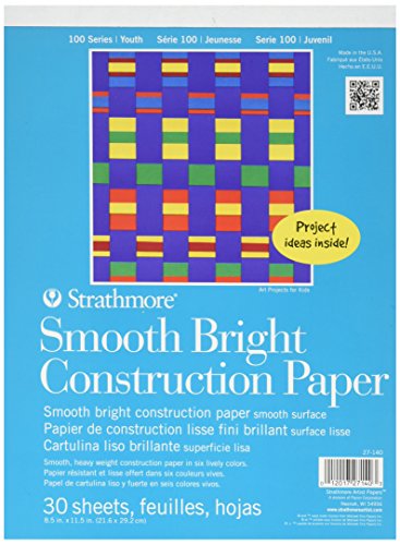 Load image into Gallery viewer, Strathmore (27-140 STR-27-140 30 Sheet Kids Bright Construction Paper, 8.5 by 11.5&quot;
