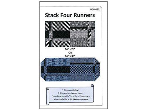 Load image into Gallery viewer, QuiltWoman NDD-135 Stack Four Table Runner Pattern
