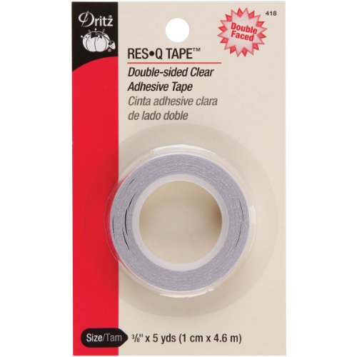 Dritz Res-Q Adhesive Tape, 3/8-Inch x 180-Inch, Clear