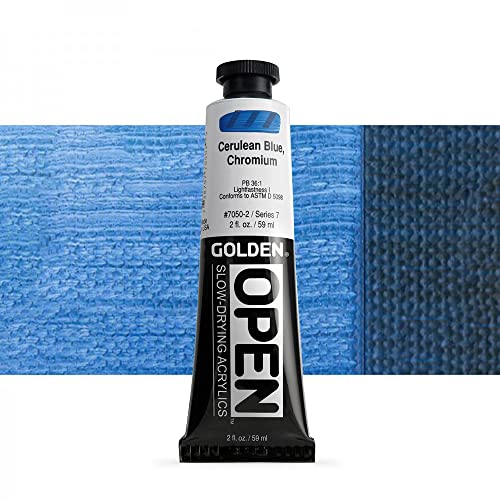 Open 2 Oz Acrylic Color Paint Color: Cerulean Blue Chromium