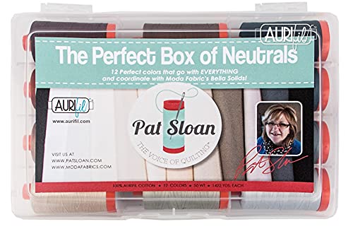 Load image into Gallery viewer, Aurifil Thread Perfect Box of Colors by Pat Sloan 12 1422yd Spools
