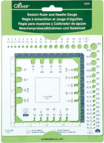 Load image into Gallery viewer, Clover Swatch Ruler &amp; Needle Gauge, White
