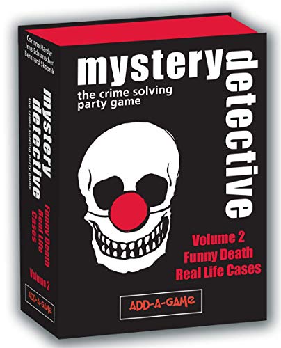 Load image into Gallery viewer, Add-A-Game Mystery Detective Volume 2: Funny Death Real Life Cases- Cooperative Party Game to Unleash Your Brainstorming Skills
