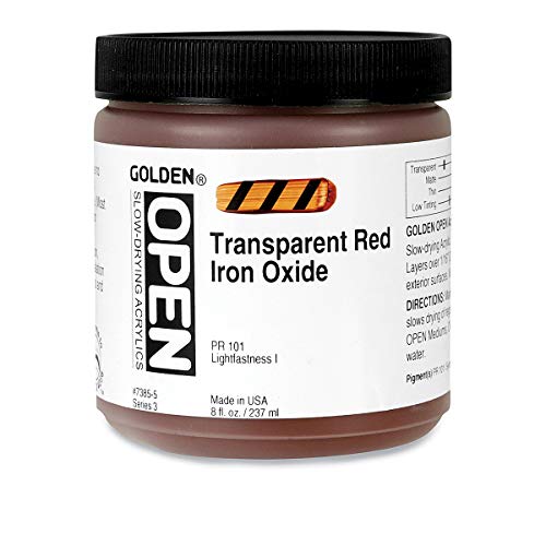 Load image into Gallery viewer, Golden Open Acrylic 8 oz Jar - Transparent Red Iron Oxide
