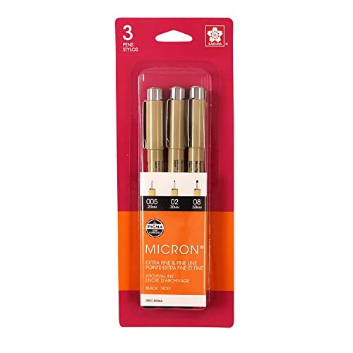 Load image into Gallery viewer, Sakura Pigma Micron Pen Set .20.30.50mm Blk 3pc
