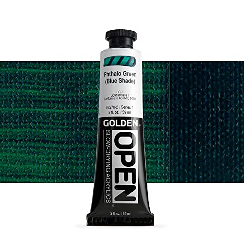 Load image into Gallery viewer, Open 2 Oz Acrylic Color Paints Color: Phthalate Green (Blue Shade)
