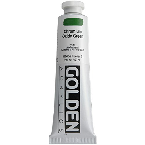 Load image into Gallery viewer, Golden Heavy Body Acrylic Paint, 2-Ounce, Chromium Oxide Green
