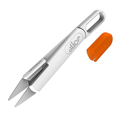 Load image into Gallery viewer, Slice 10595 Self-Opening Scissors, Finger-Friendly Blades, Thread Snips, Portable, Ideal for Sewing/Tailoring, Easy-to-Use With Arthritis, Less Muscle Effort Needed, Safety Cap, Handy Lanyard Hole
