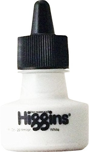 Load image into Gallery viewer, Higgins Pigmented Drawing Ink, White, 1 Oz Bottle (44113)
