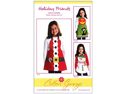 Load image into Gallery viewer, Cotton Ginnys Holiday Friends Child&#39;s Aprons
