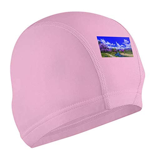 Load image into Gallery viewer, TTIWEP-A Purple Tree Adult Pu Bathing Cap Fashion Elasticity Swimming Caps
