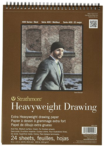 Load image into Gallery viewer, Strathmore 400 Series Heavyweight Drawing Pad, Medium Surface, 9&quot;x12&quot; Wire Bound, 24 Sheets
