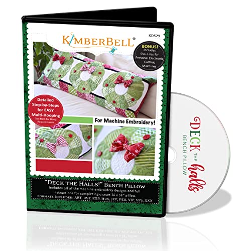 Load image into Gallery viewer, Kimberbell Bench Pillows Machine Embroidery (Deck The Halls)
