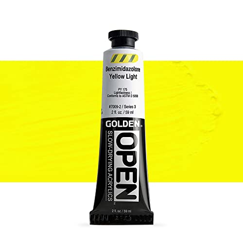 Golden Open Acrylic, 2 Ounce Tube, Benzimidazolone Yellow Light (7009-2)