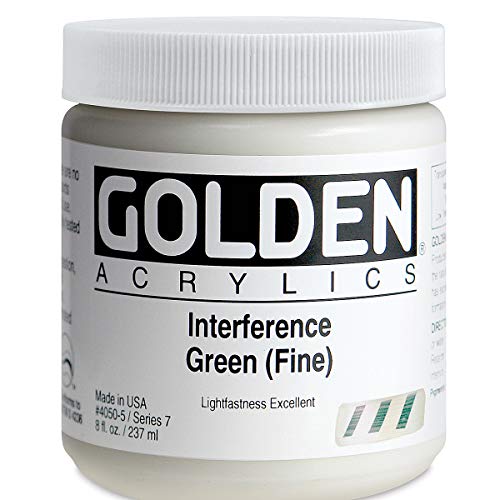 Load image into Gallery viewer, Golden Heavy Body Interference Acrylics - Interference Green Fine 8oz jar
