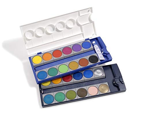 Load image into Gallery viewer, CHARTPAK 24 Count Opaque Pelikan Water Color Paint Box Multicolor
