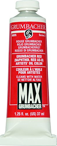 Load image into Gallery viewer, Grumbacher Max Water Miscible Oil Paint, 37ml/1.25 oz, Grumbacher Red (Naphthol)
