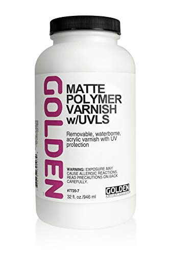 Load image into Gallery viewer, Golden Polymer Matte Varnish with UVLS - 32 oz Bottle
