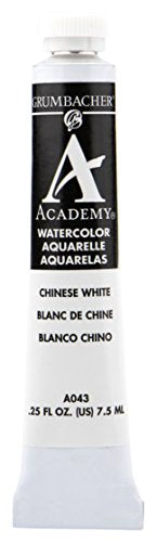 Load image into Gallery viewer, Grumbacher Academy Watercolor Paint, 7.5ml/0.25 Ounce, Chinese White (A043)
