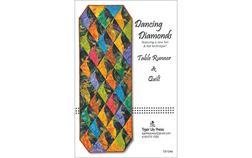 Load image into Gallery viewer, Tiger Lily Press Dancing Diamonds Table Runner &amp; Quilt Pattern, None
