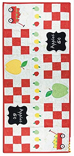 Amelia Scott Designs Apple a Day Table Runner for Machine Embroidery