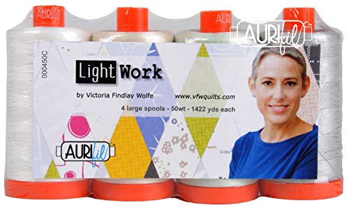 Load image into Gallery viewer, Victoria Findlay Wolfe Lightwork Aurifil Thread Kit 4 Small Spools 50 Weight VF50LC4
