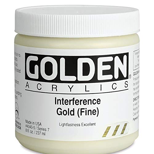 Golden Heavy Body Interference Acrylics - Interference Gold Fine - 8oz Jar