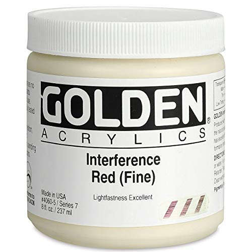 Golden Heavy Body Interference Acrylics - Interference Red Fine 8oz jar