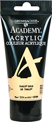 Load image into Gallery viewer, Grumbacher Academy Acrylic Paint, 75ml/2.5 Ounce Plastic Tube, Thalo Gold (C079P)
