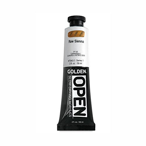 Load image into Gallery viewer, Golden OPEN Acrylic Raw Sienna 2oz Tube
